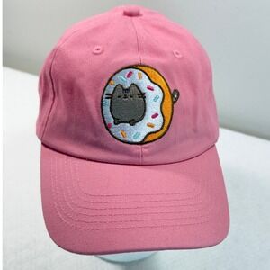 Pusheen Donut Pink Women OS Embroidered Kitten Anime Cap Cartoon Culturefly EUC